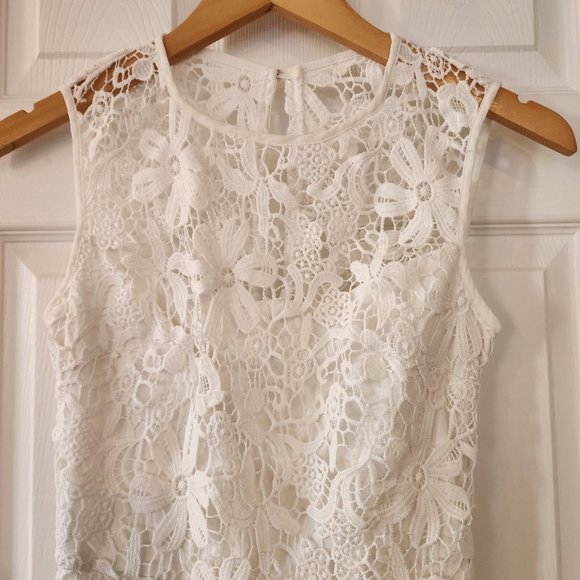 Gorgeous Bissou Bissou by Michelle Bombat Sleeveless White Dress - Picture 2 of 4